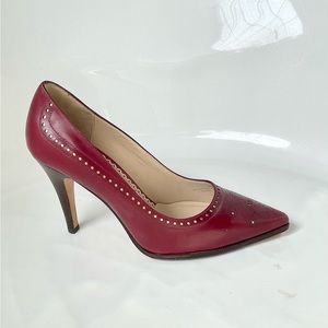 💋JOHNSTON & MURPHY, Red Classic Leather Pumps - size 8